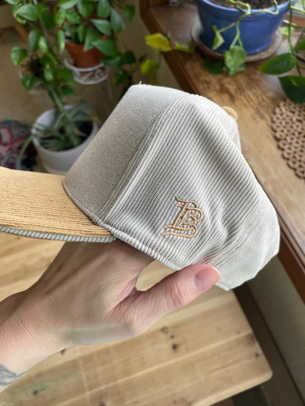 Branded Bills The Pines Curved 5 Corduroy Trucker Snapback Hat NEW - Picture 5 of 8